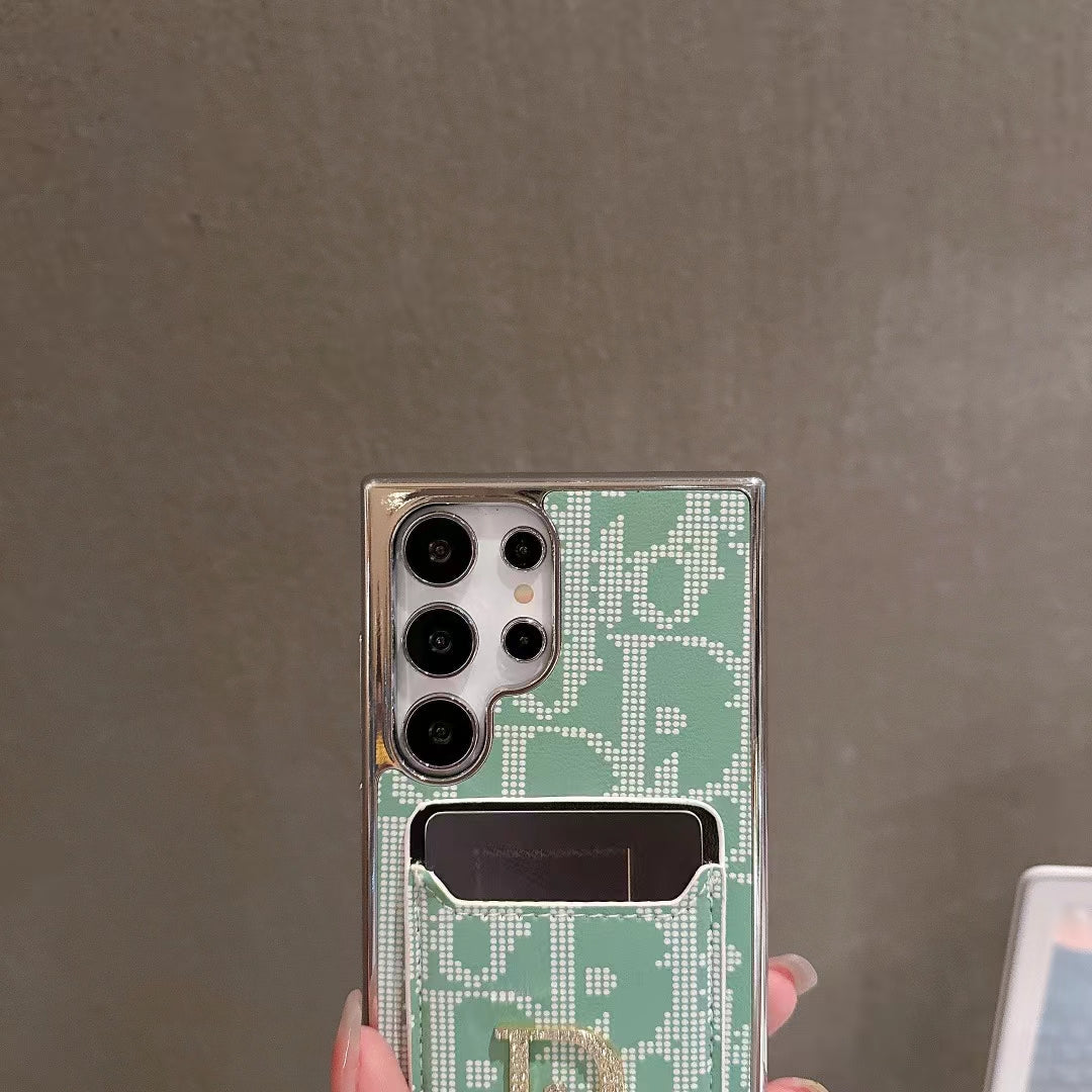 Schicke, ikonische, modische Samsung-Hülle mit Kartenfach