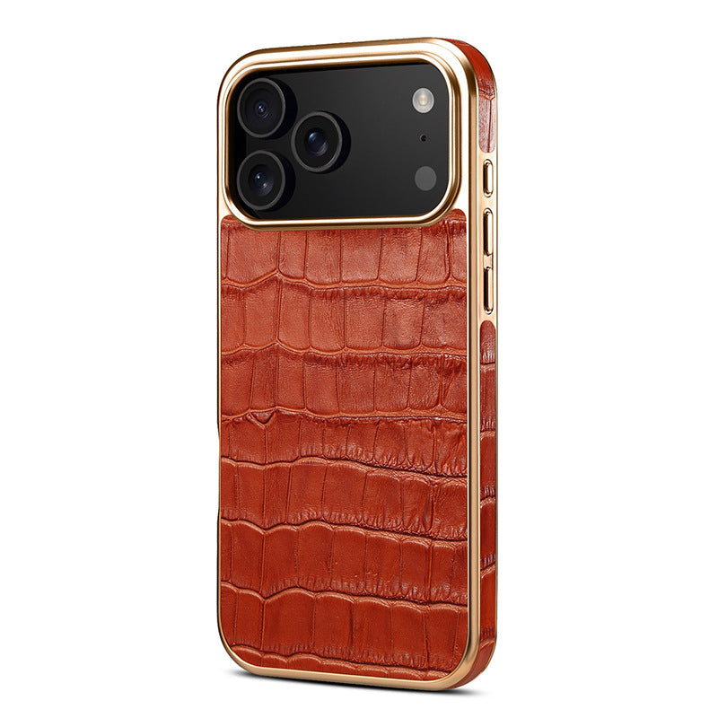 Δερμάτινη θήκη με κροκ ανάγλυφο για θήκη iPhone