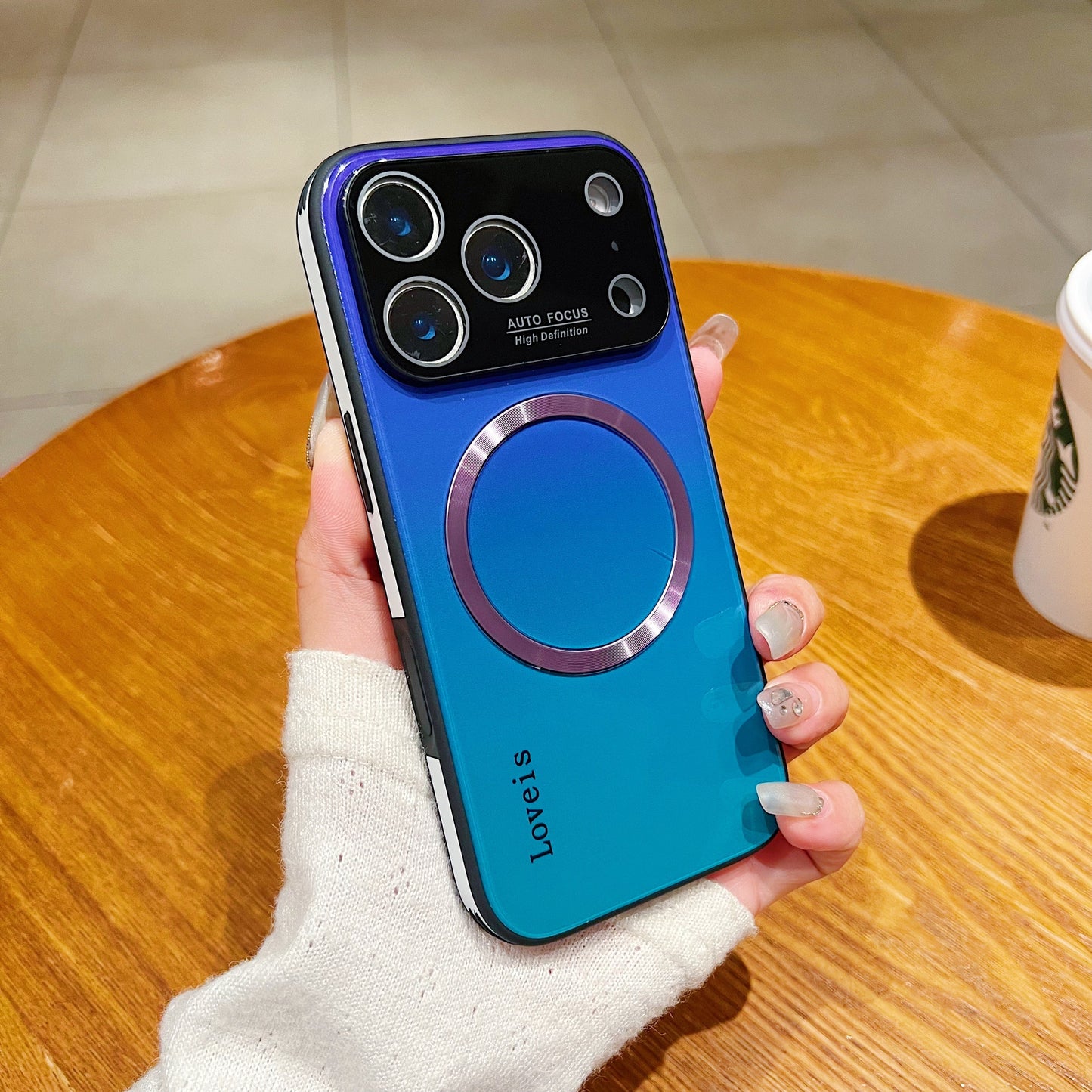 حافظة هاتف MagSafe متدرجة مغناطيسية مع حماية للعدسة
