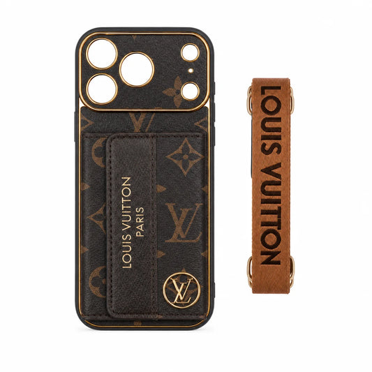 Étui pour iPhone en cuir avancé de luxe avec porte-cartes & Sangle