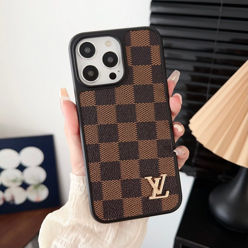 Luksus klassisk brunt iPhone-deksel
