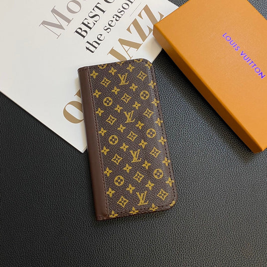 CAPA GALAXY DE CARTÃO DE COURO MONOGRAMA PARA SAMSUNG