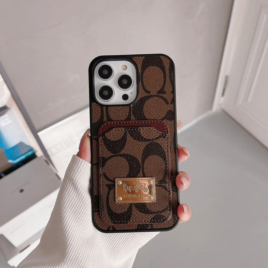 Classic Card Bag Leather iPhone Case