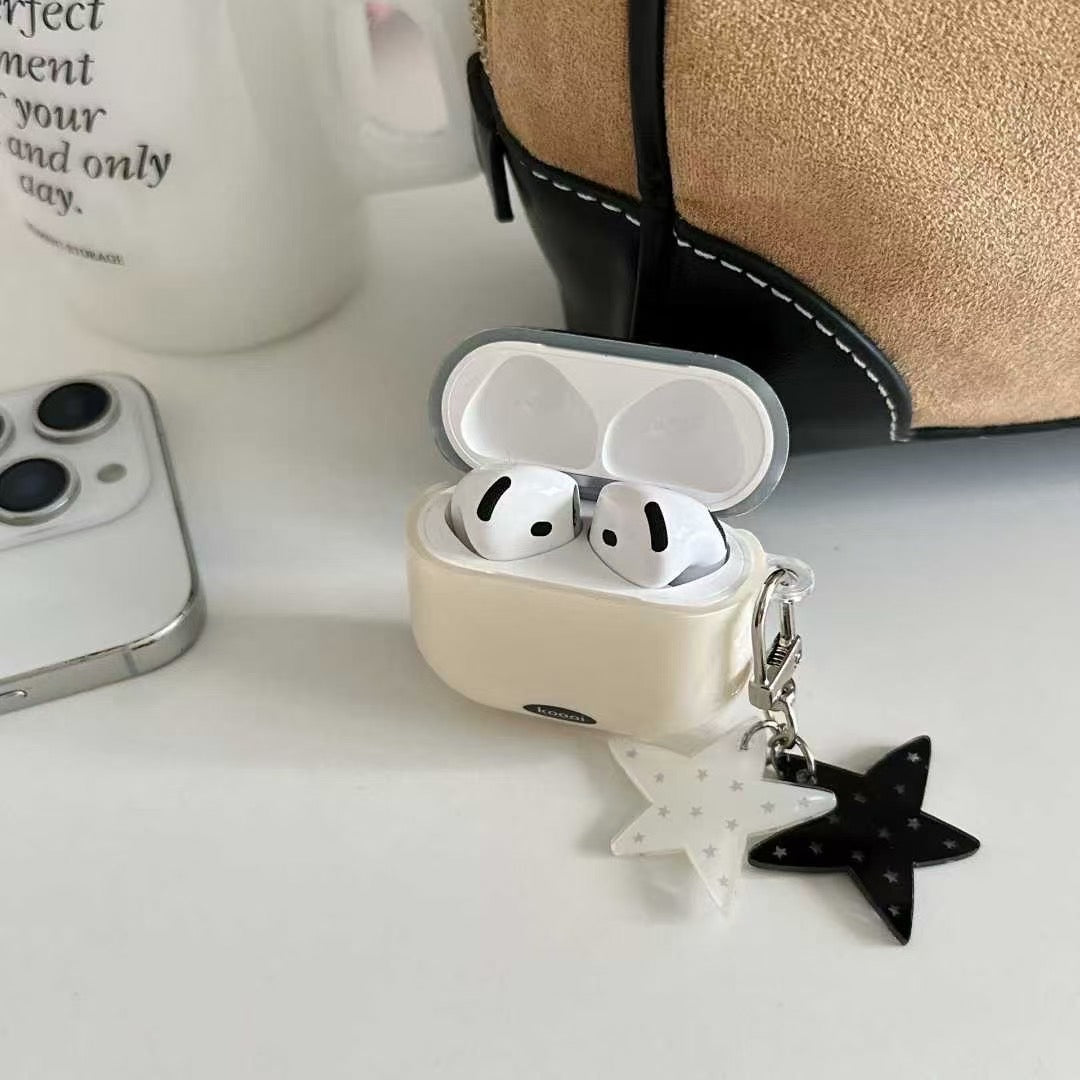 Θήκη Starry Night AirPods με γοητεία – Μαύρο & Λευκό