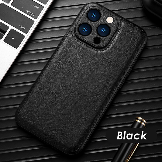 Premium vintage læder iPhone-cover – Soft Touch stødsikkert beskyttelsescover