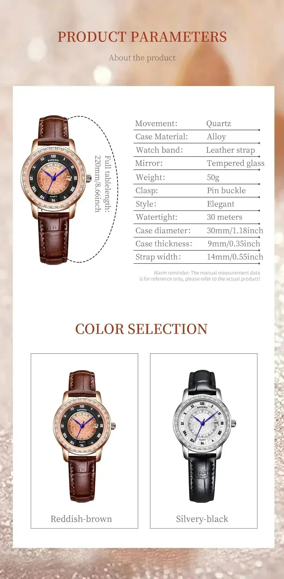 Lige Elegance Chronograph – ساعة رياضية نسائية فاخرة