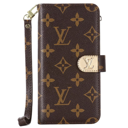 MONOGRAM-CANVAS-LEDER-BRIEFTASCHE SAMSUNG HANDYHÜLLE