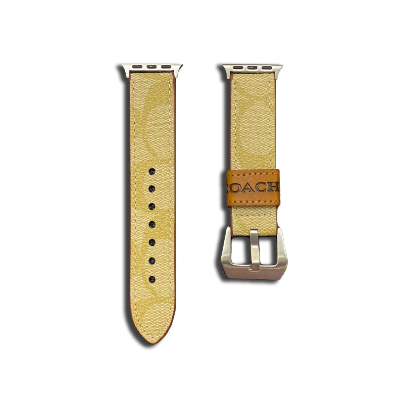 Kožni remen za Apple Watch Coach Coffee-YHK244221710