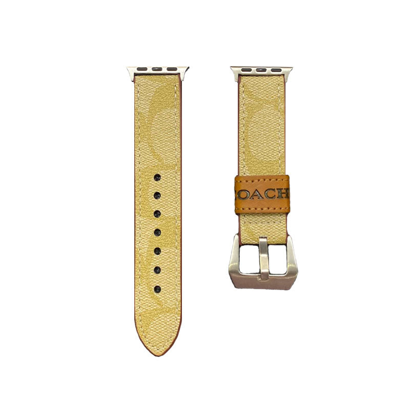Kožni remen za Apple Watch Coach Coffee-YHK244221710