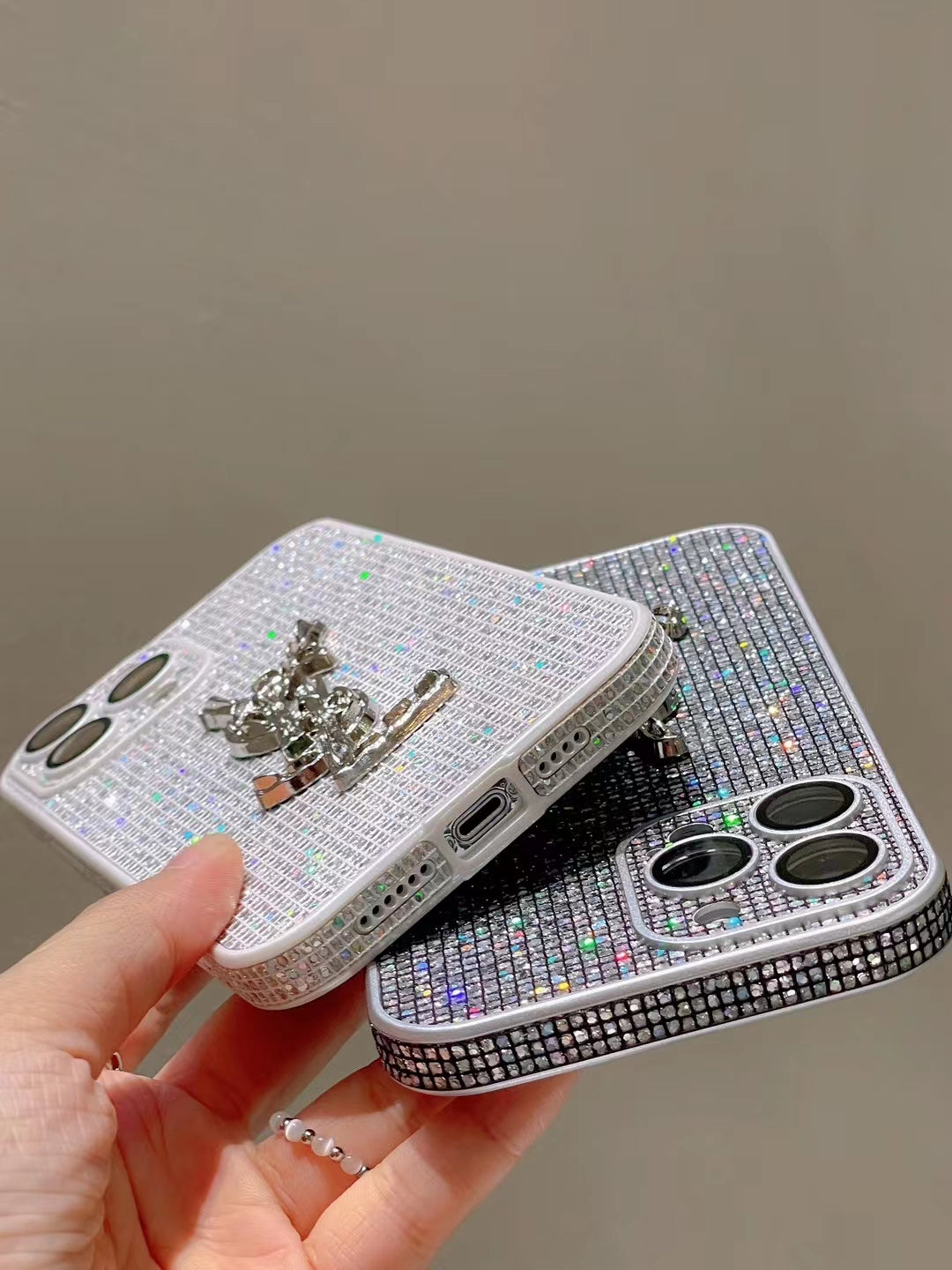 Luksuriøse glitter iPhone-deksler