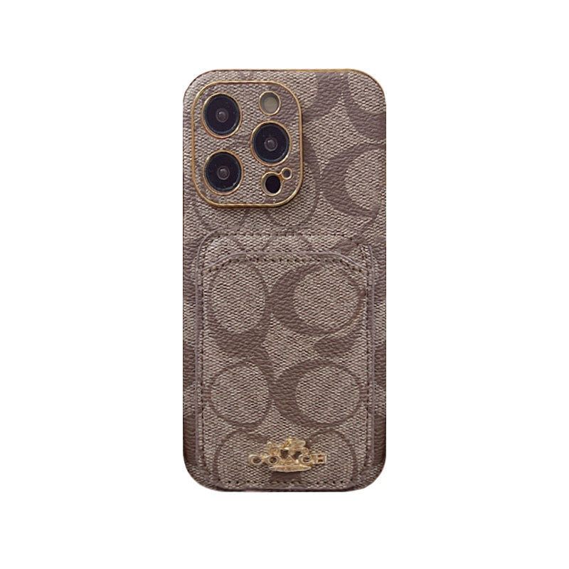 Classic iPhone Case With Card Holder Black -KB241651