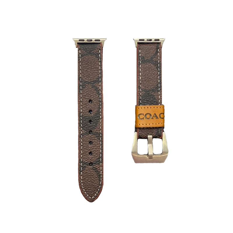 Kožni remen za Apple Watch Coach Coffee-YHK244221710