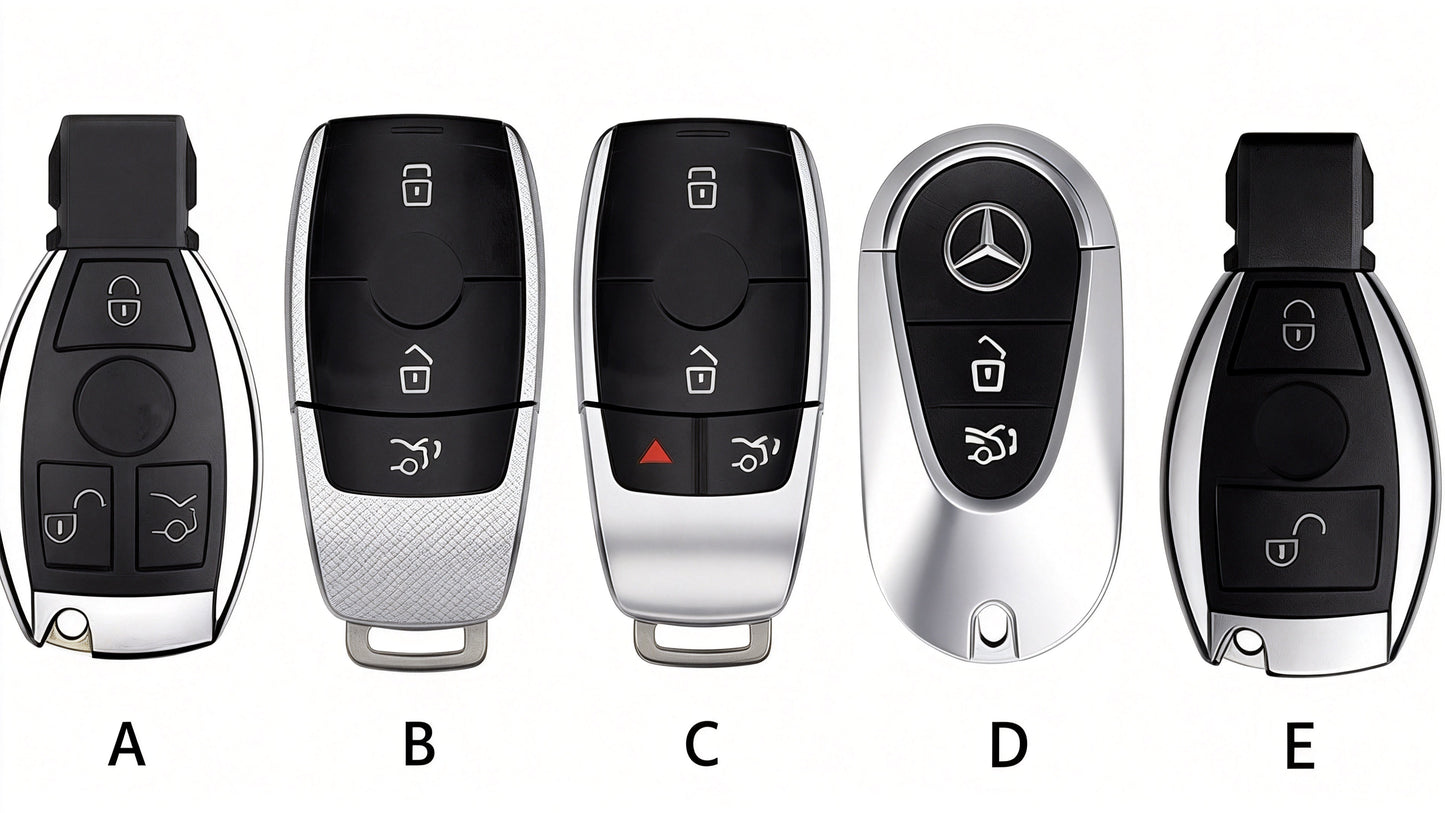 Husă pentru chei Mercedes din piele granulată