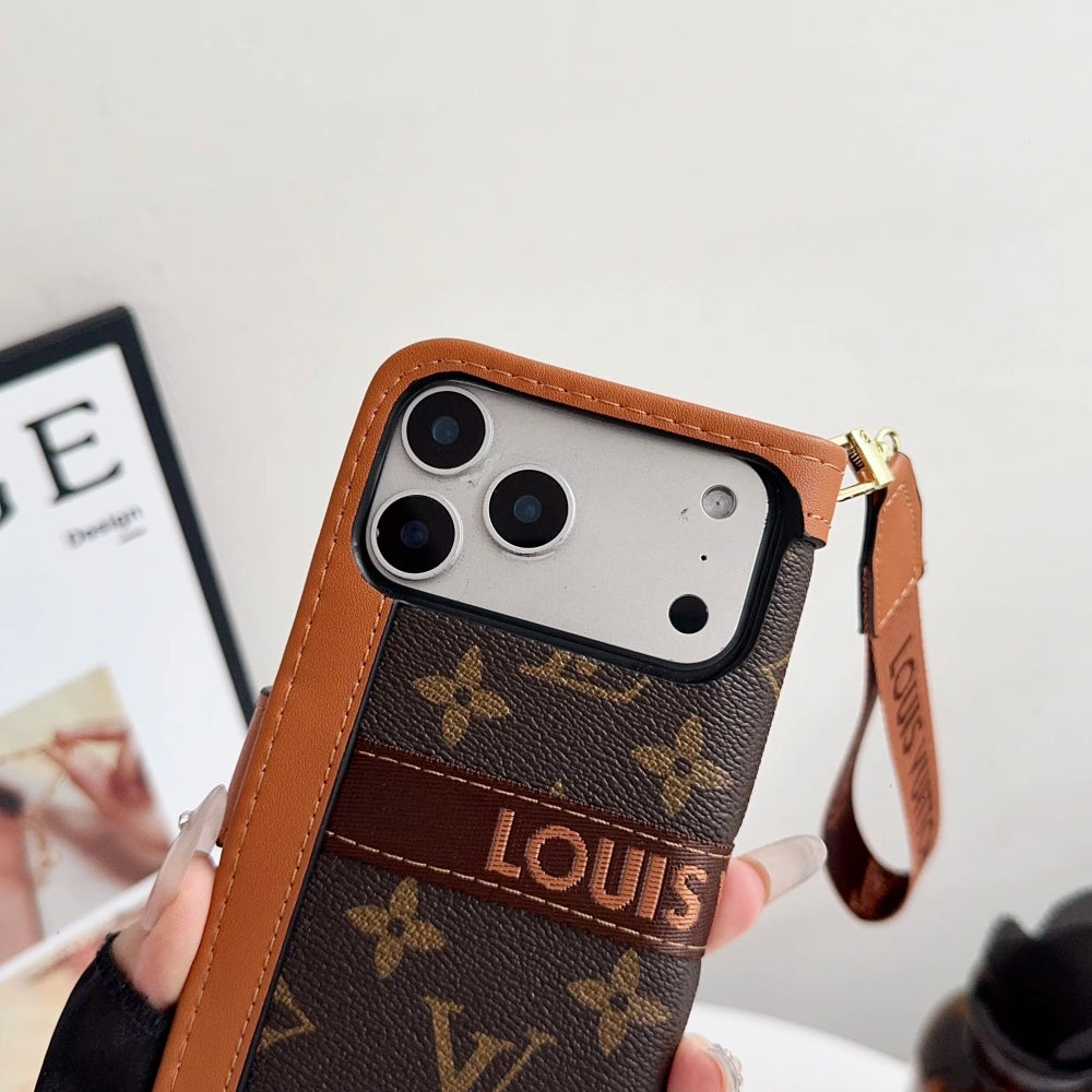 Funda de lujo para iPhone 17 con billetera incorporada