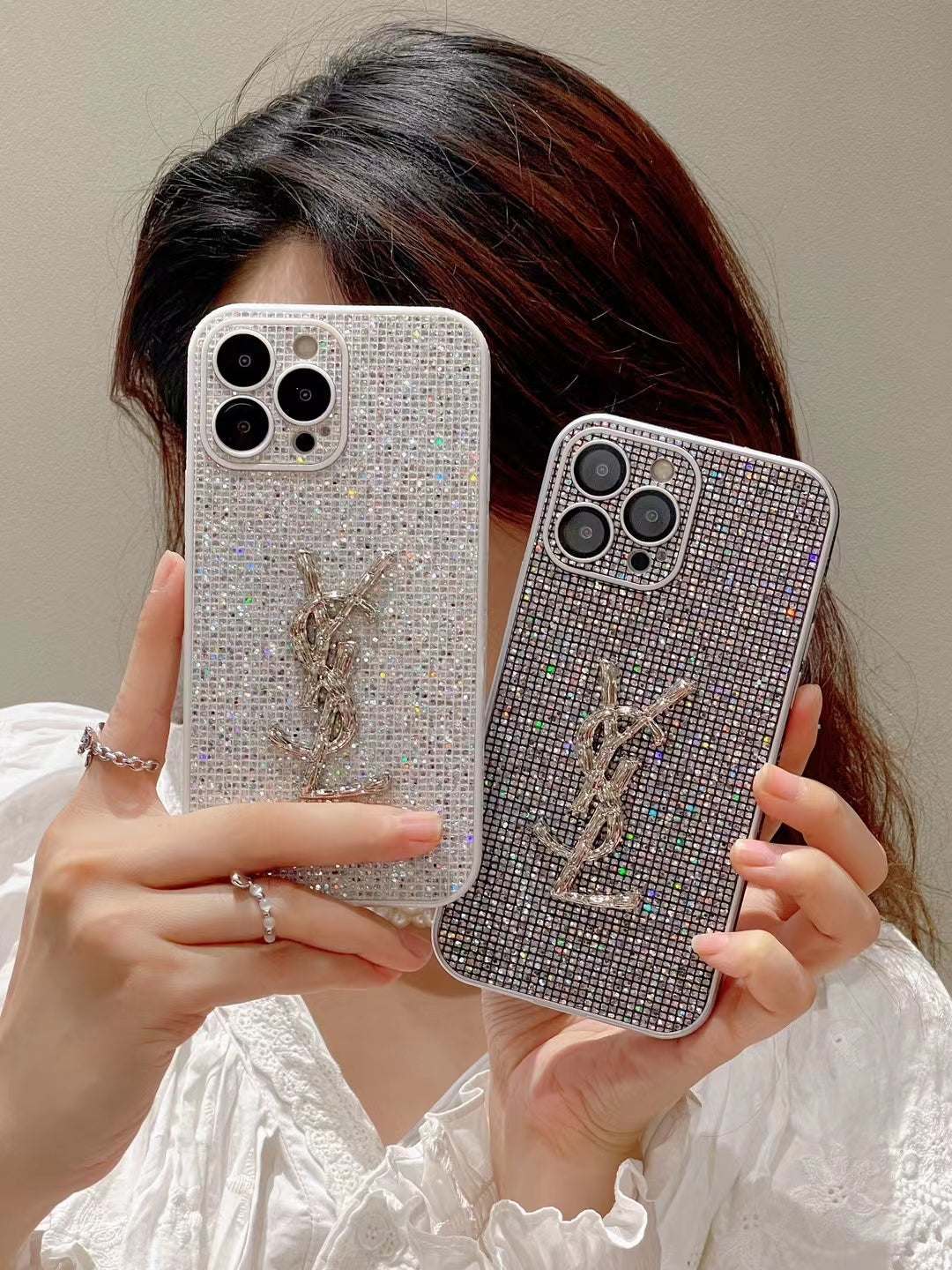 Luksuriøse glitter iPhone-deksler