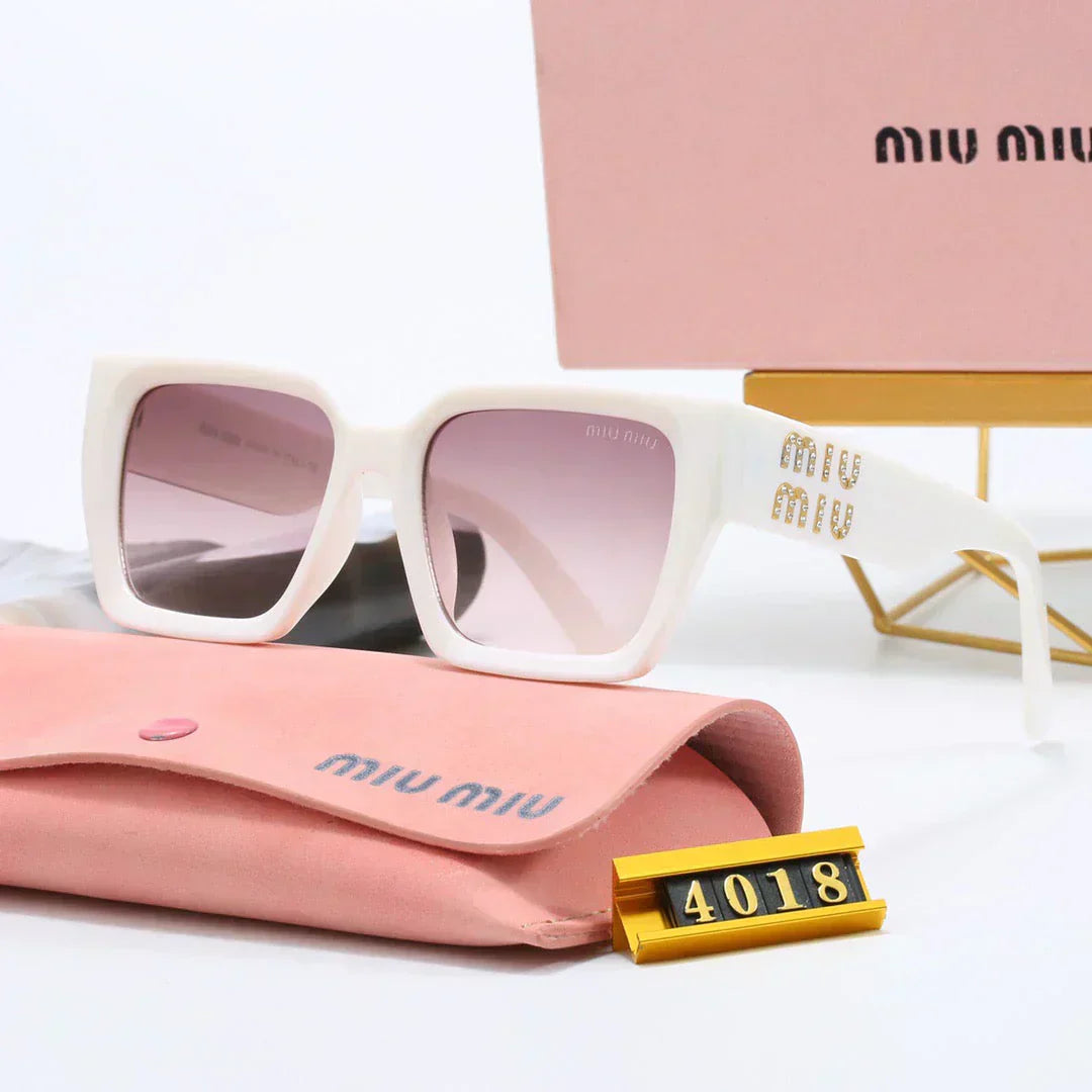 Occhiali da sole universali di lusso con montatura quadrata 4018