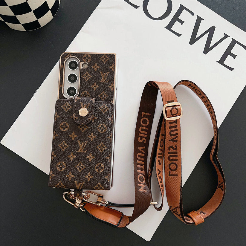 LYXIG ELEKTROPLÄTERING MONOGRAM KORTHÅLLARE CROSSBODY SAMSUNG Z FOLD