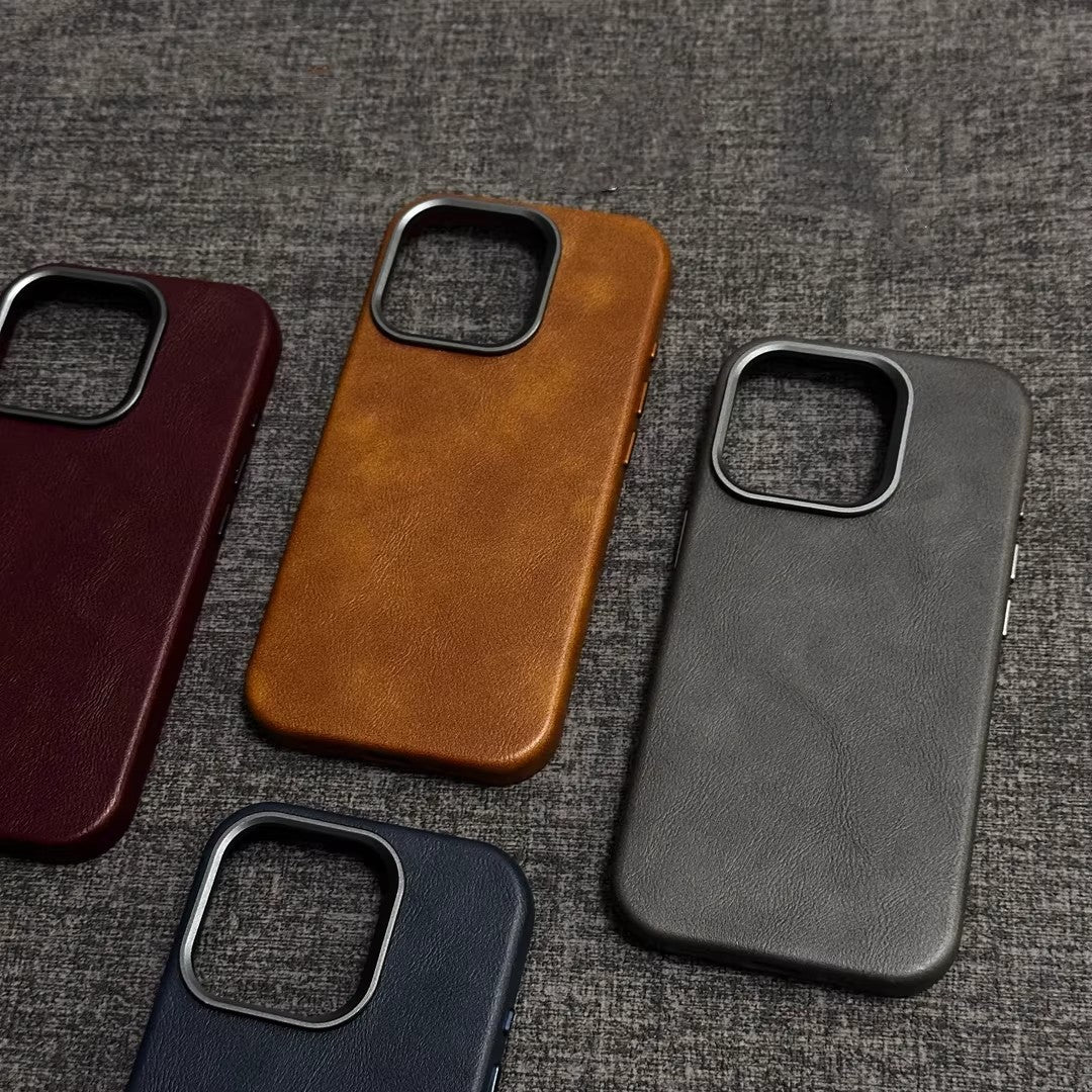 Klassische iPhone-Hülle aus echtem Leder