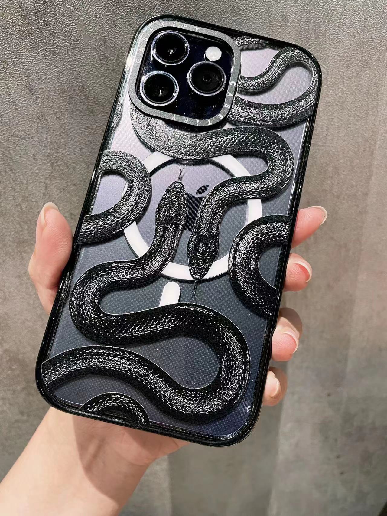 CUSTODIA PER IPHONE KINGSNAKE NERA