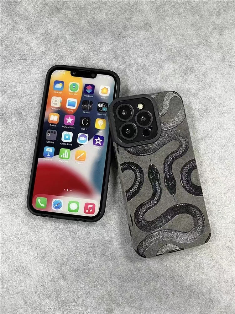 CUSTODIA PER IPHONE KINGSNAKE NERA