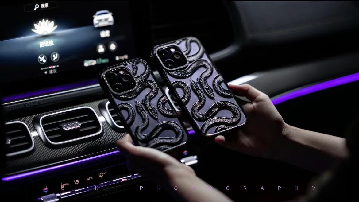 CUSTODIA PER IPHONE KINGSNAKE NERA