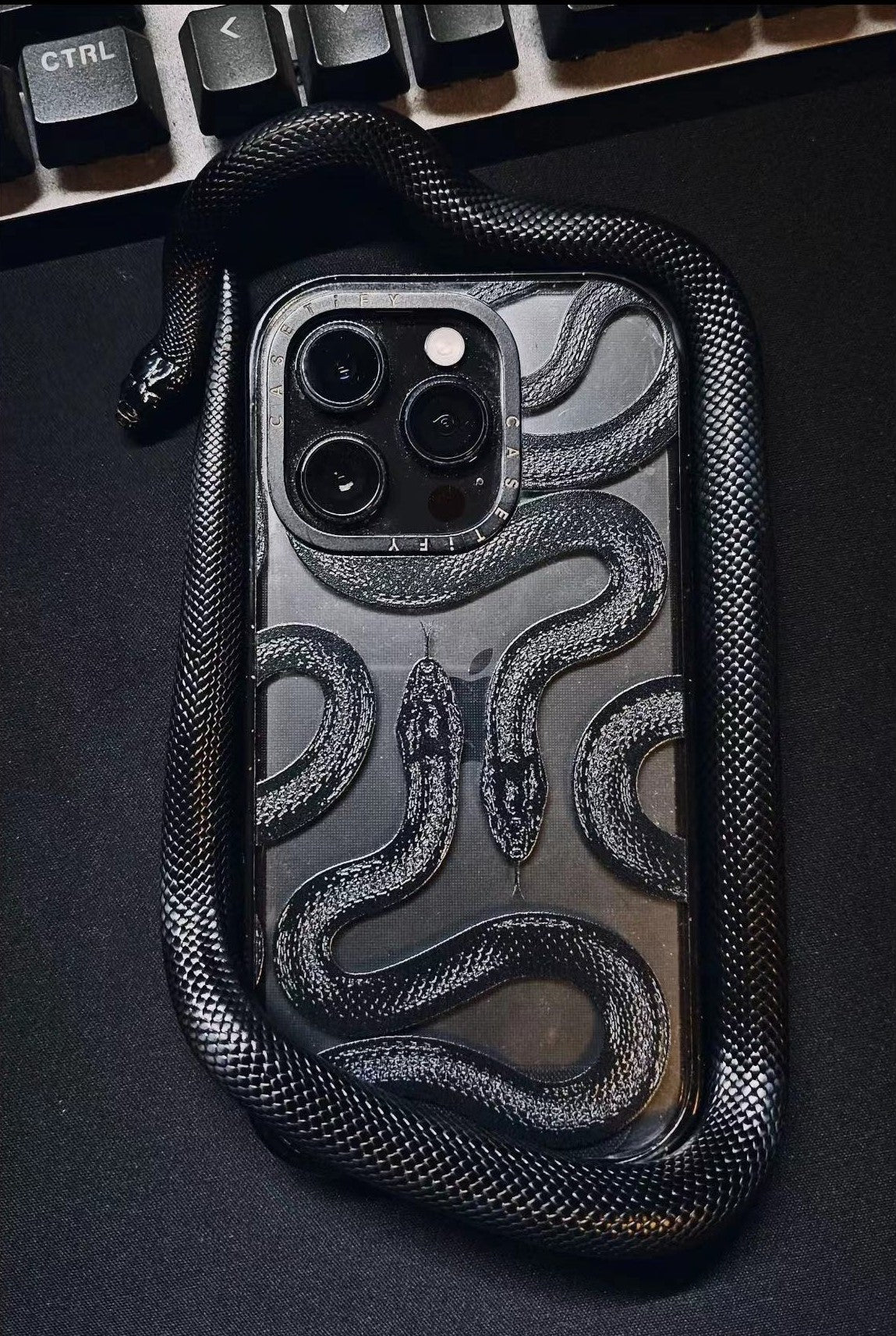 CUSTODIA PER IPHONE KINGSNAKE NERA