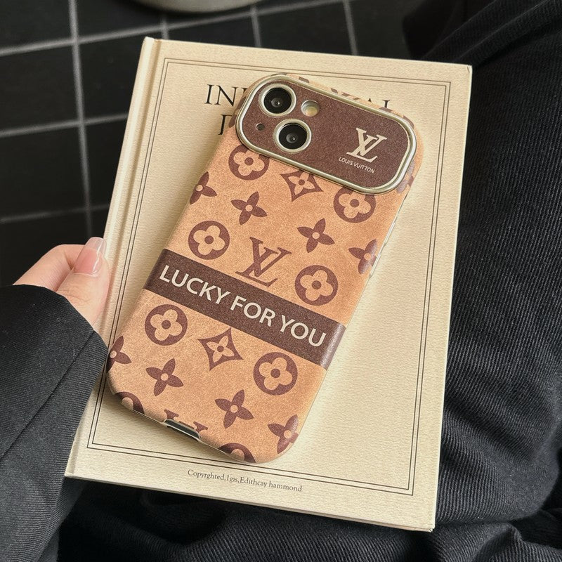 Luxus barna és fekete klasszikus bőr iPhone tok