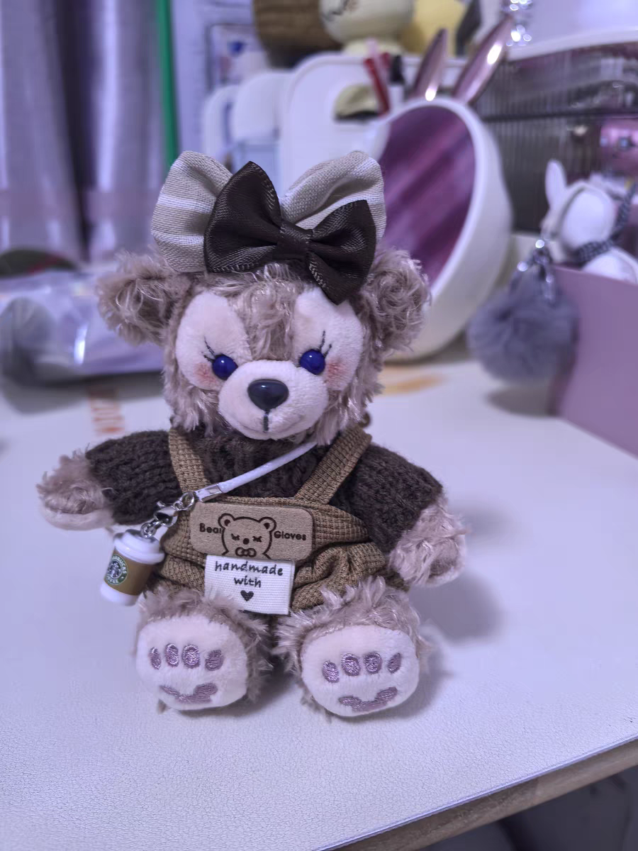 Limited Edition Sherry May Plush Keychain - Luxe Teddy Bear Bag Charm for Designer Handbags