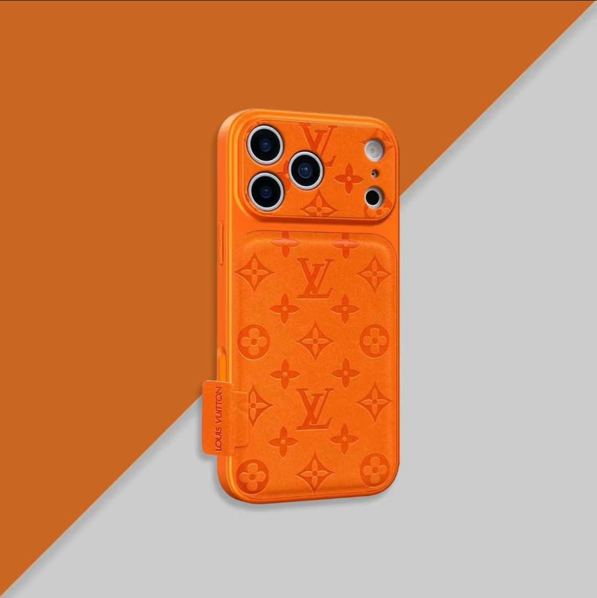 Funda de lujo para iPhone de cuero con estampado en relieve