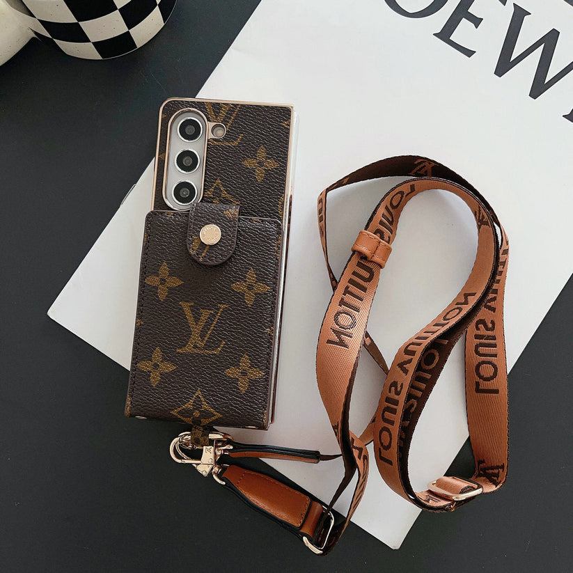 LYXIG ELEKTROPLÄTERING MONOGRAM KORTHÅLLARE CROSSBODY SAMSUNG Z FOLD
