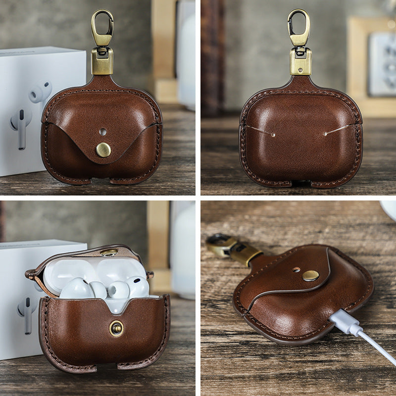 Husă Airpods din piele Airpods Pro 3 cu clemă
