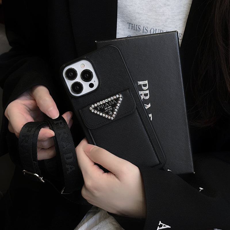 Luksus Crossbody Leather iPhone-deksel