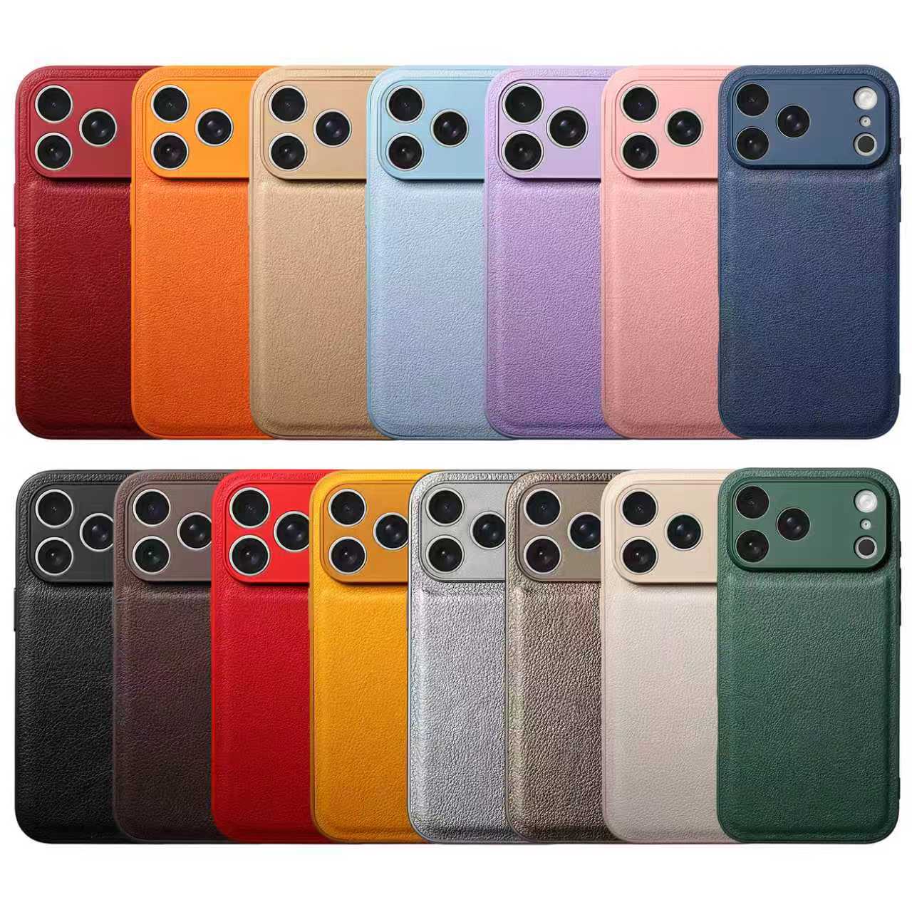 Premium Litchi Skin Pattern -nahkakotelo iPhonelle