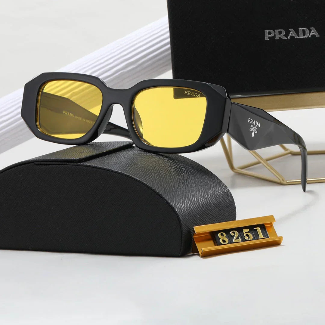 Lunettes de soleil unisexes rétro polygonales 8251