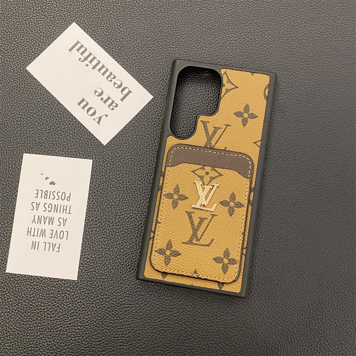 SAMSUNG GALAXY PETITE MALLE TELEFONFODRAL KORTHÅLLARE MONOGRAM KANVAS