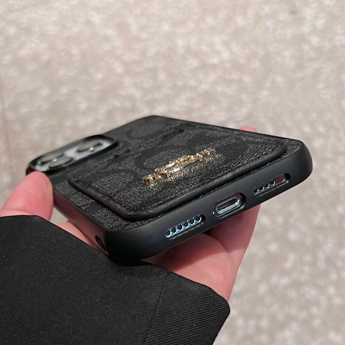 Classic Card Bag Leather iPhone Case