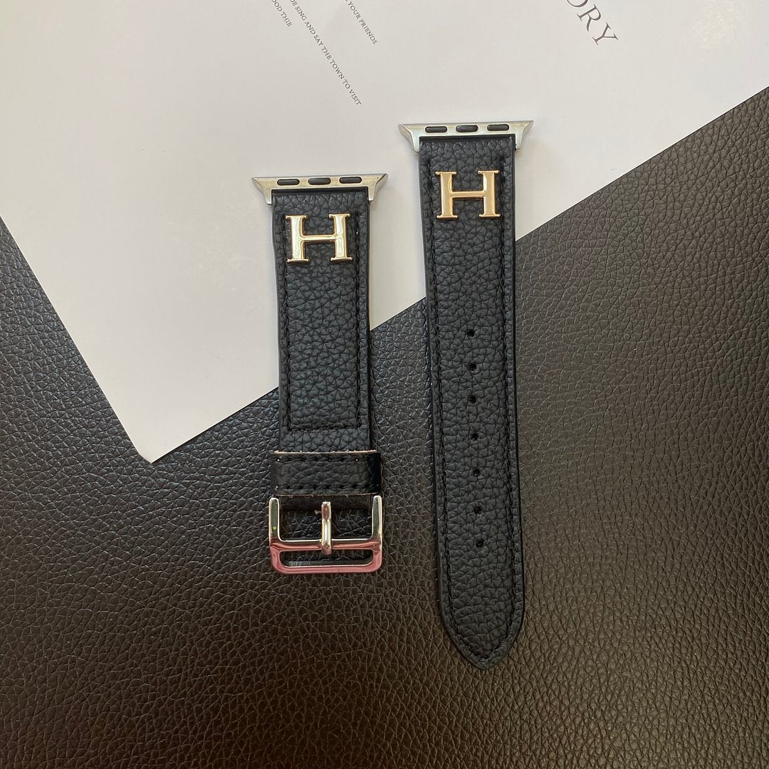 Apple-Watch-Armband aus echtem Musterleder