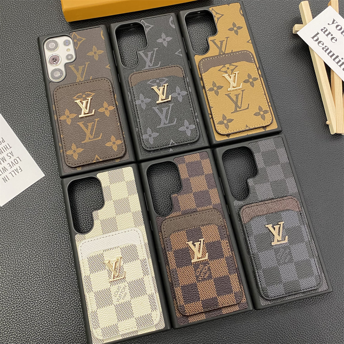 SAMSUNG GALAXY PETITE MALLE TELEFONFODRAL KORTHÅLLARE MONOGRAM KANVAS