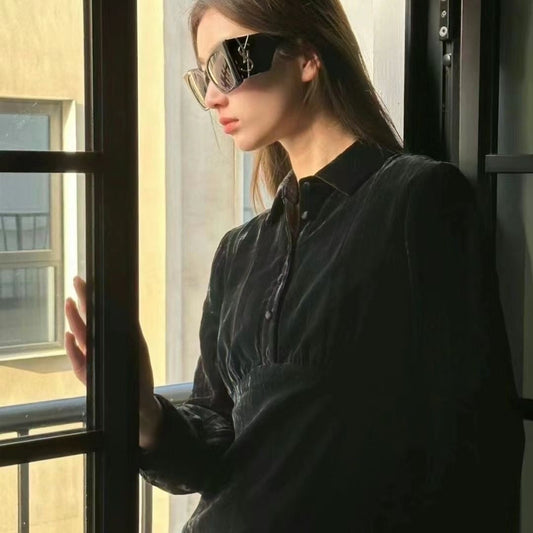 Gafas de sol de lujo con montura grande Y-01