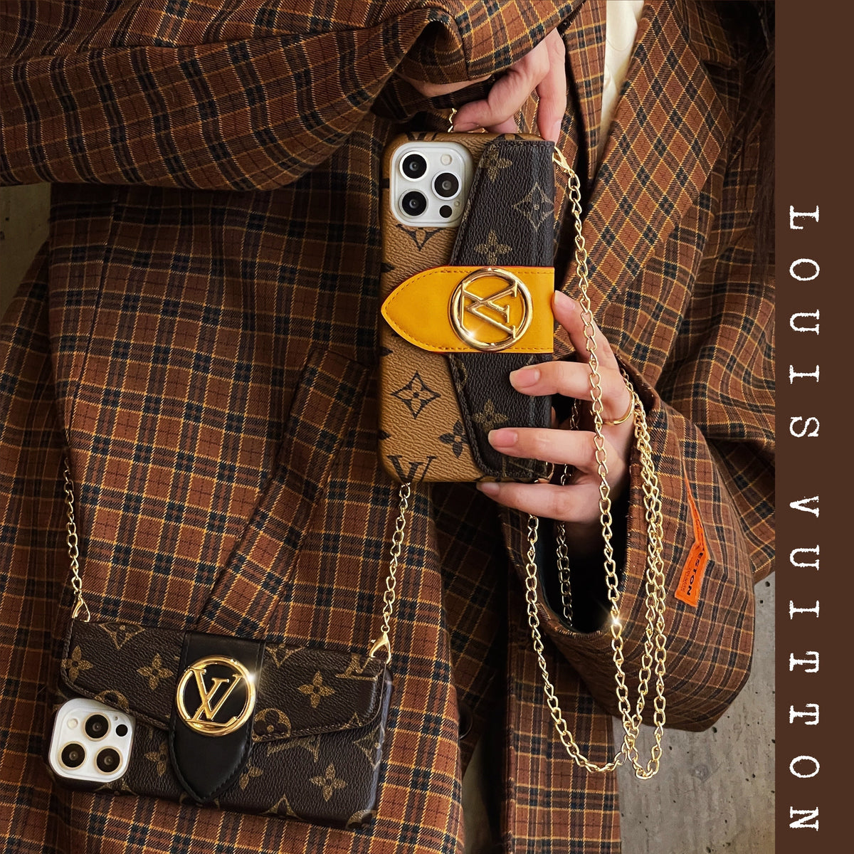 Luxus CrossBody kártyatartó iPhone tok