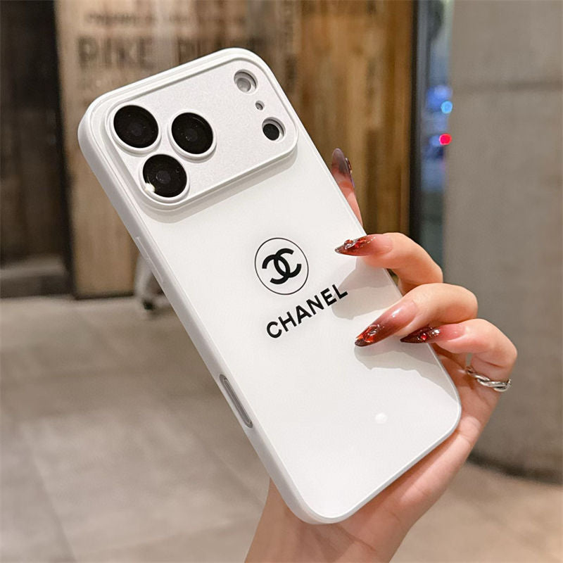 Classic Minimalist Luxe iPhone Case – White Gloss Edition
