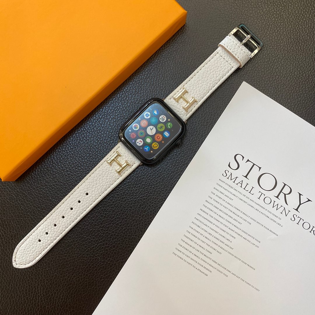 Apple-Watch-Armband aus echtem Musterleder