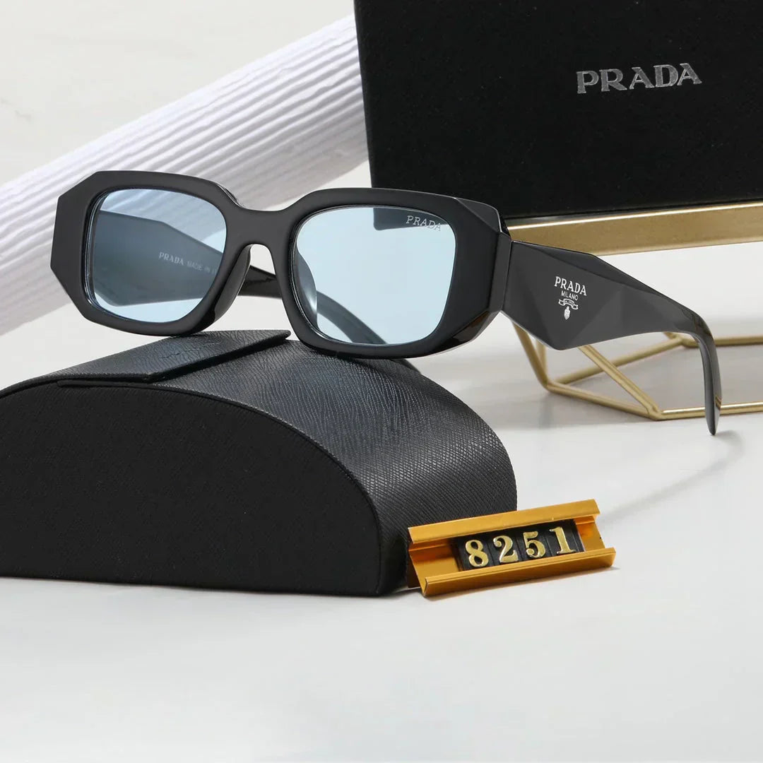 Lunettes de soleil unisexes rétro polygonales 8251