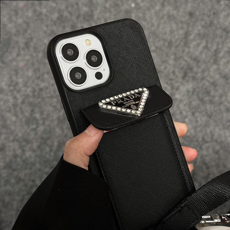 Luksus Crossbody Leather iPhone-deksel