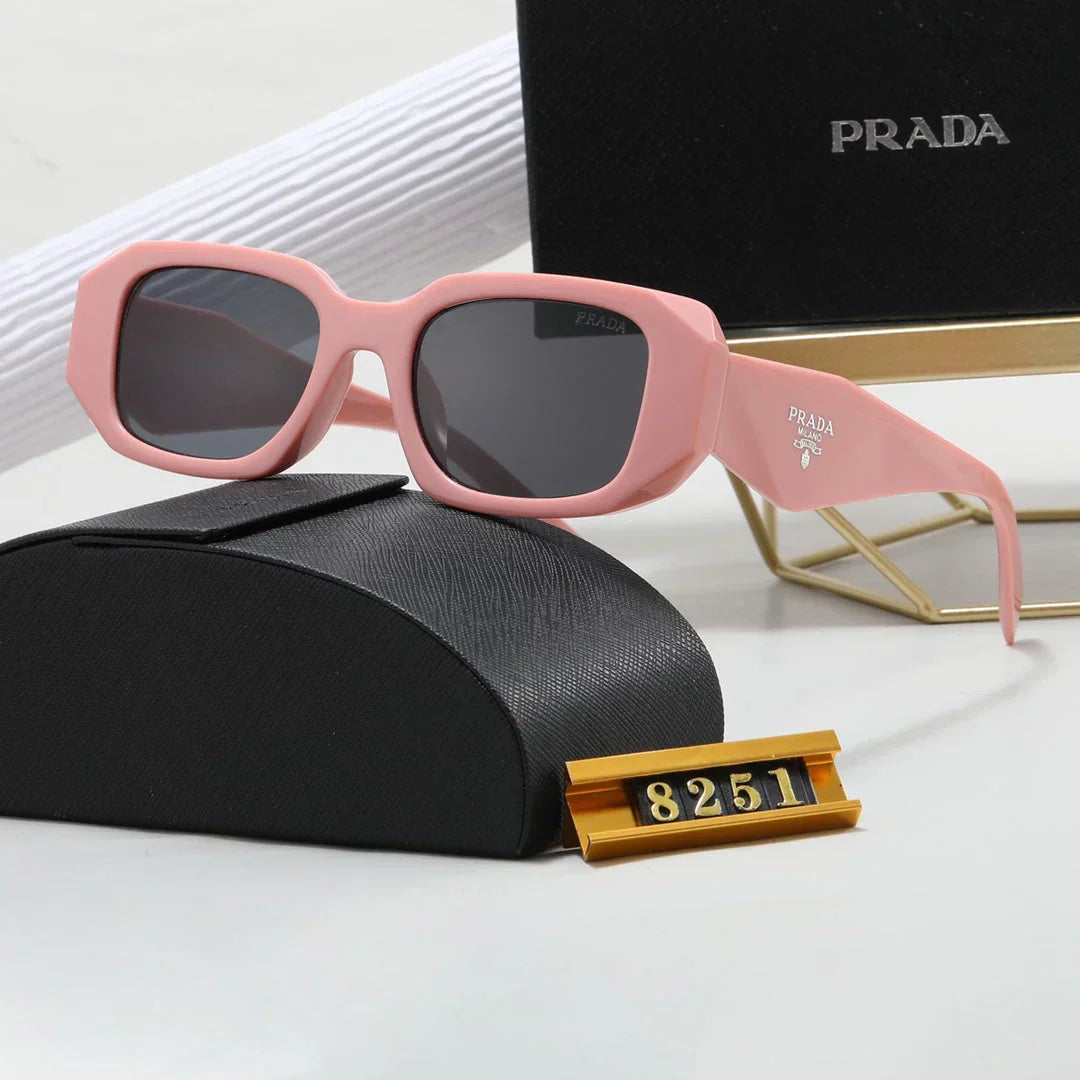 Lunettes de soleil unisexes rétro polygonales 8251