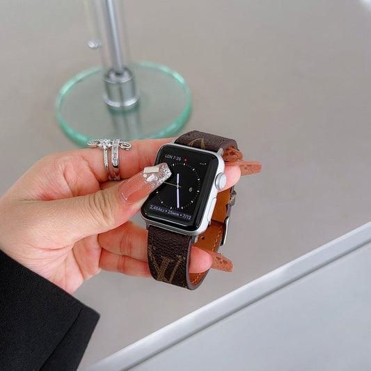 Luxuriöses Armband für die Apple Watch in Braun