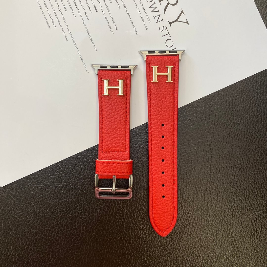 Apple-Watch-Armband aus echtem Musterleder
