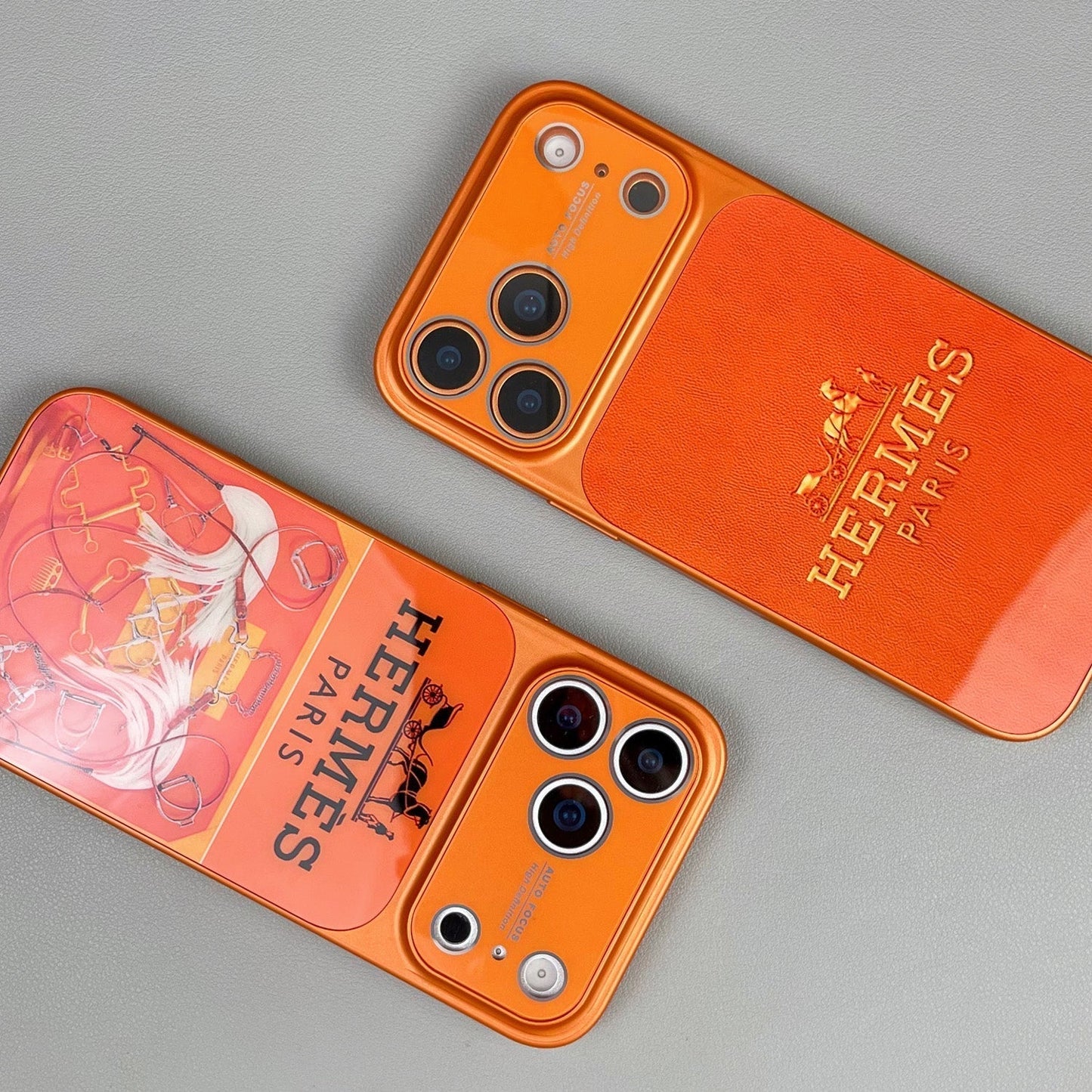 H Luxuriöse iPhone-Hülle aus der Orange-Serie