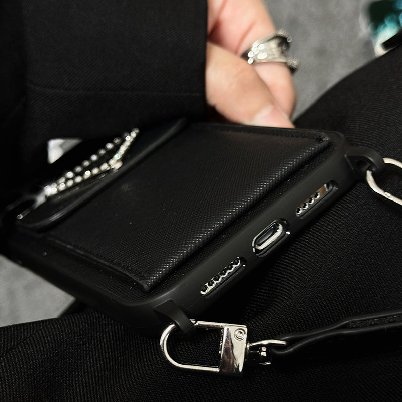 Luksus Crossbody Leather iPhone-deksel