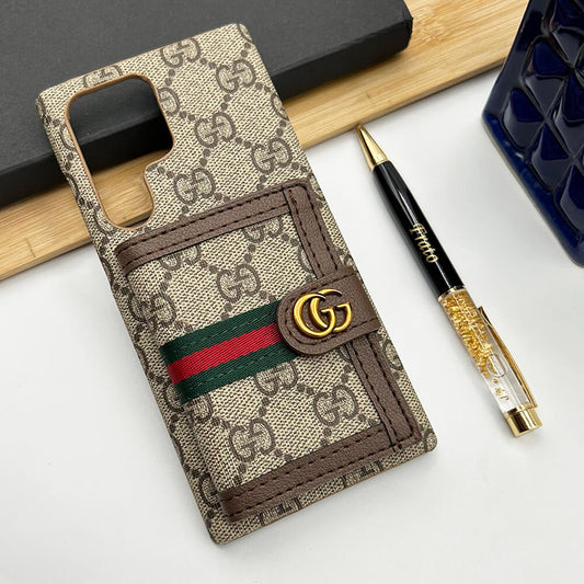 Luxuriöse Markenbrieftasche für die Samsung Galaxy S25/24/23-Serie